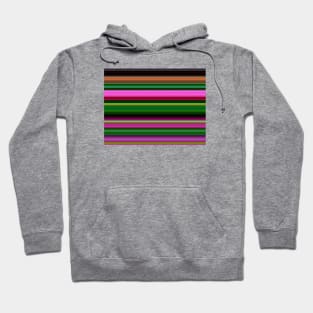 Green & Pink Stripes Hoodie